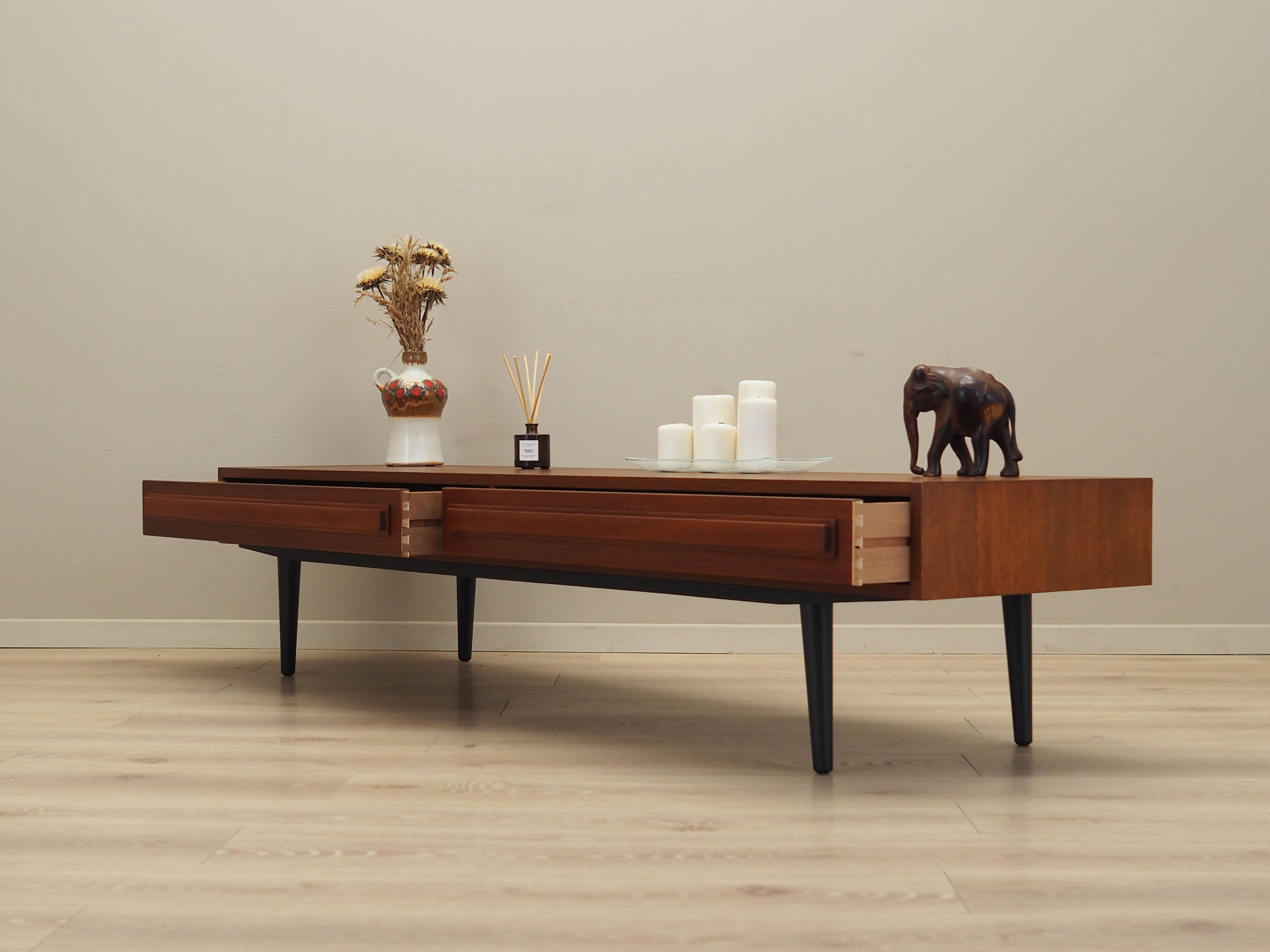 Teak lowboard, Danish design, 1970s, production: Denmark
