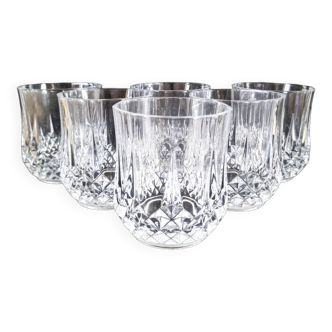 6 crystal whiskey/water glasses, Longchamp model