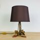 Art Deco lamp in gilded wrought iron with roses