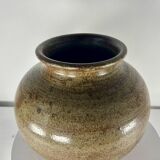 Round stoneware vase by Guy Baudat, France, Vintage 1970, XL