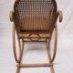 Vintage rocking chair child in rattan, canework