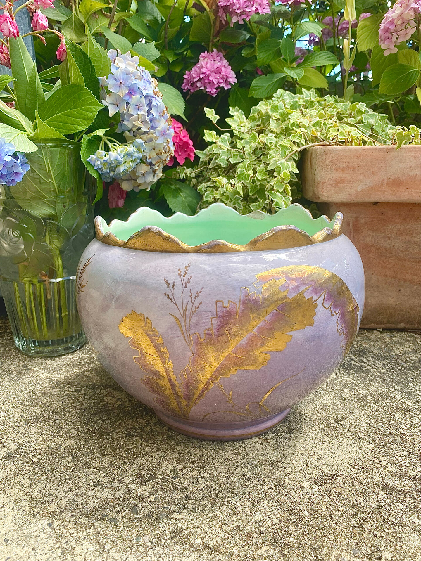 Large Art Nouveau cache-pot signed Jerome Massier