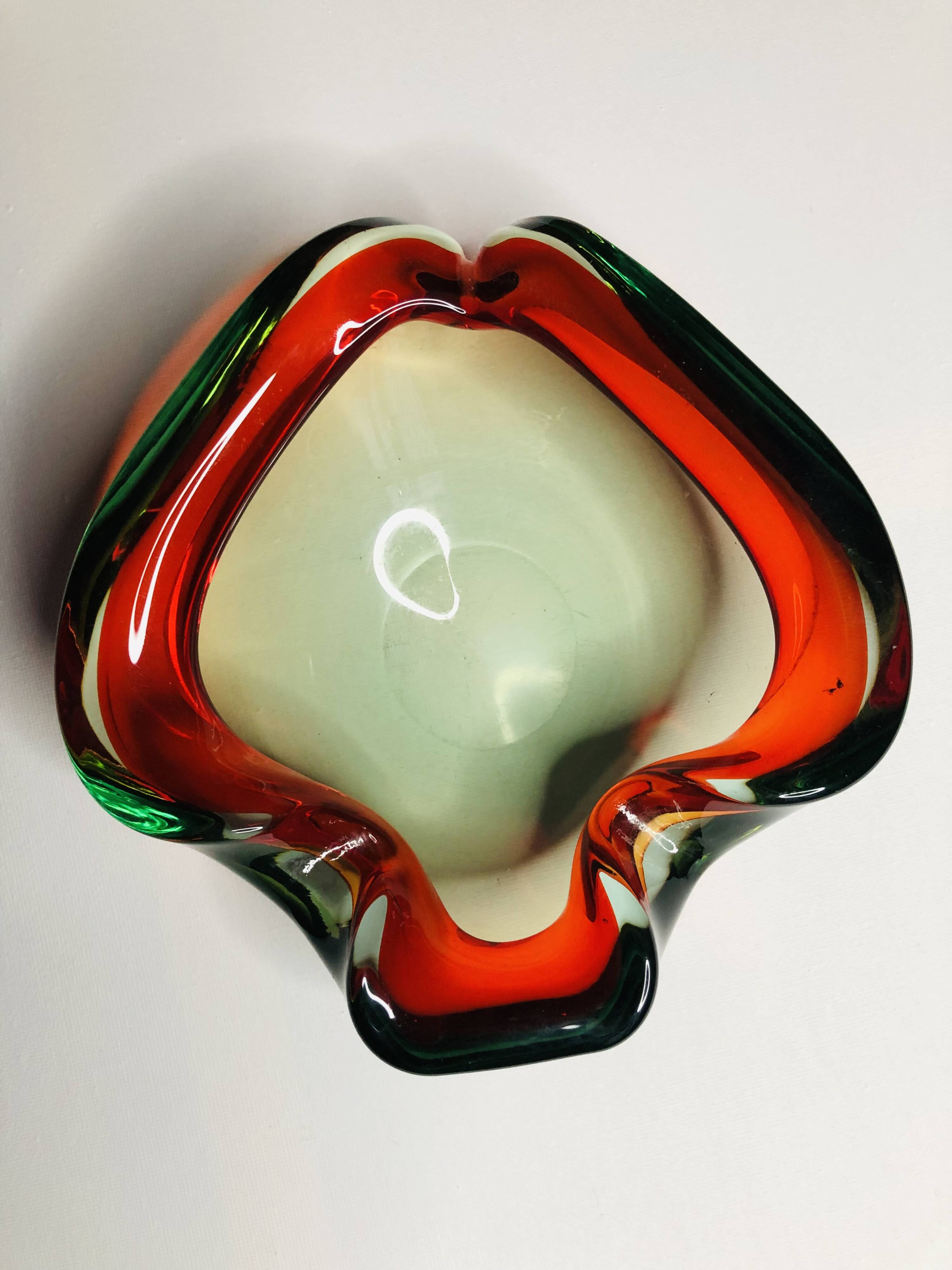 Murano pocket emptier attributed to Barovier&Toso Italy 1940