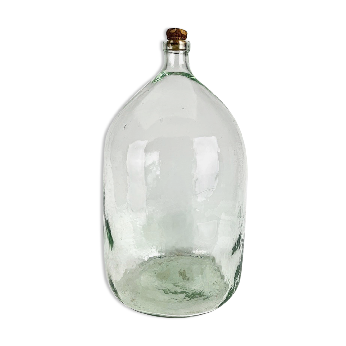 Demijohn transparent cylindrical molded glass 30 l