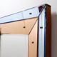 Bevelled wall mirror with blue and copper mirror panels - Italy 1930s