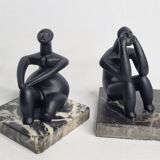 Pair of Hamangia sculptures, the Thinkers of Cernavoda, 12 cm