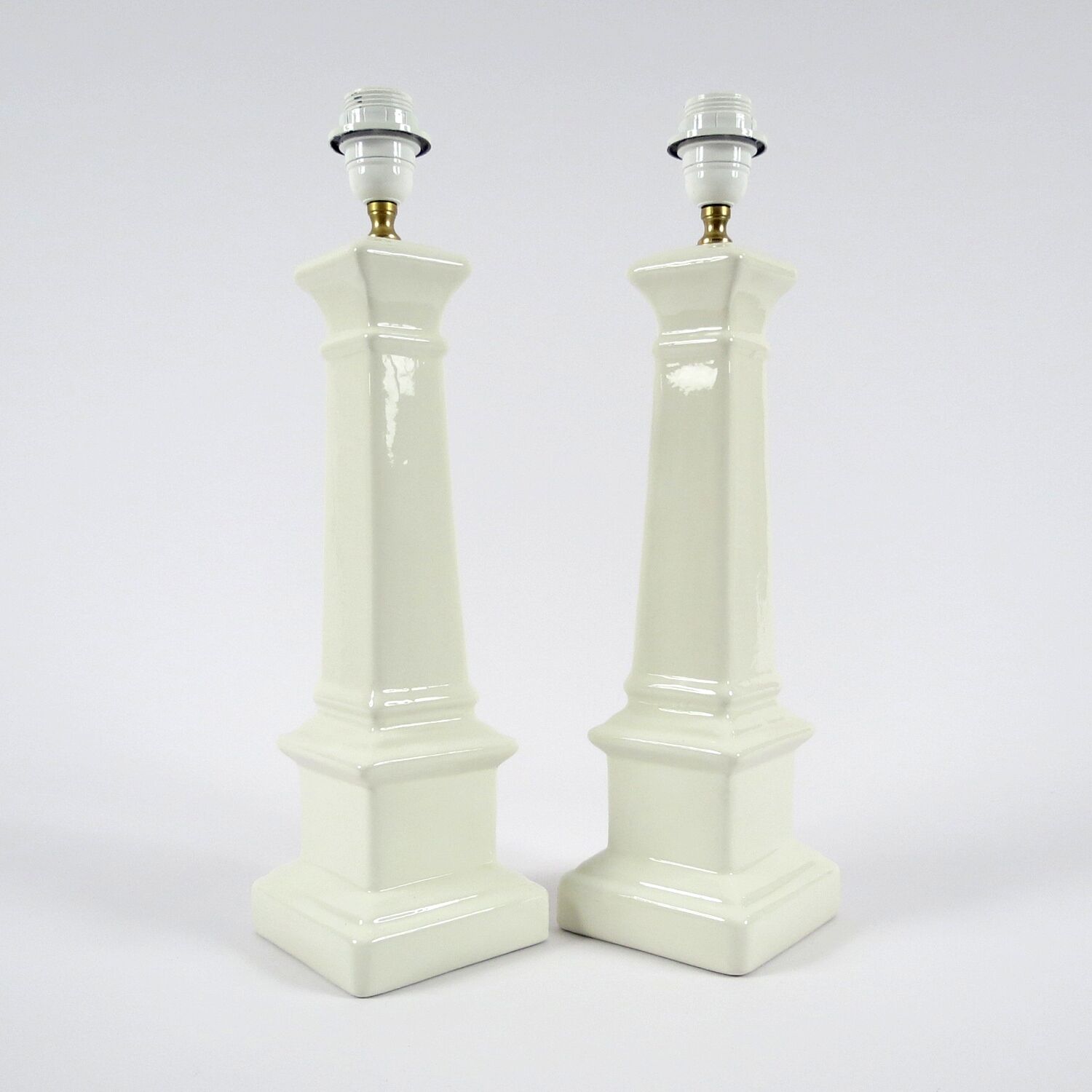 Set of 2 ceramic table lamps from Manises, 1960s