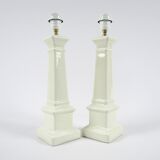 Set of 2 ceramic table lamps from Manises, 1960s