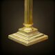Neoclassical lamp base with fluted column in polished solid brass – 1960s-70s