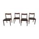 Set of 4 teak chairs scandinave style 60s