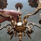 Louis XV-style bronze chandelier - Rococo - 6 branches