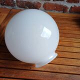 Antique lampshade with an opaline glass globe