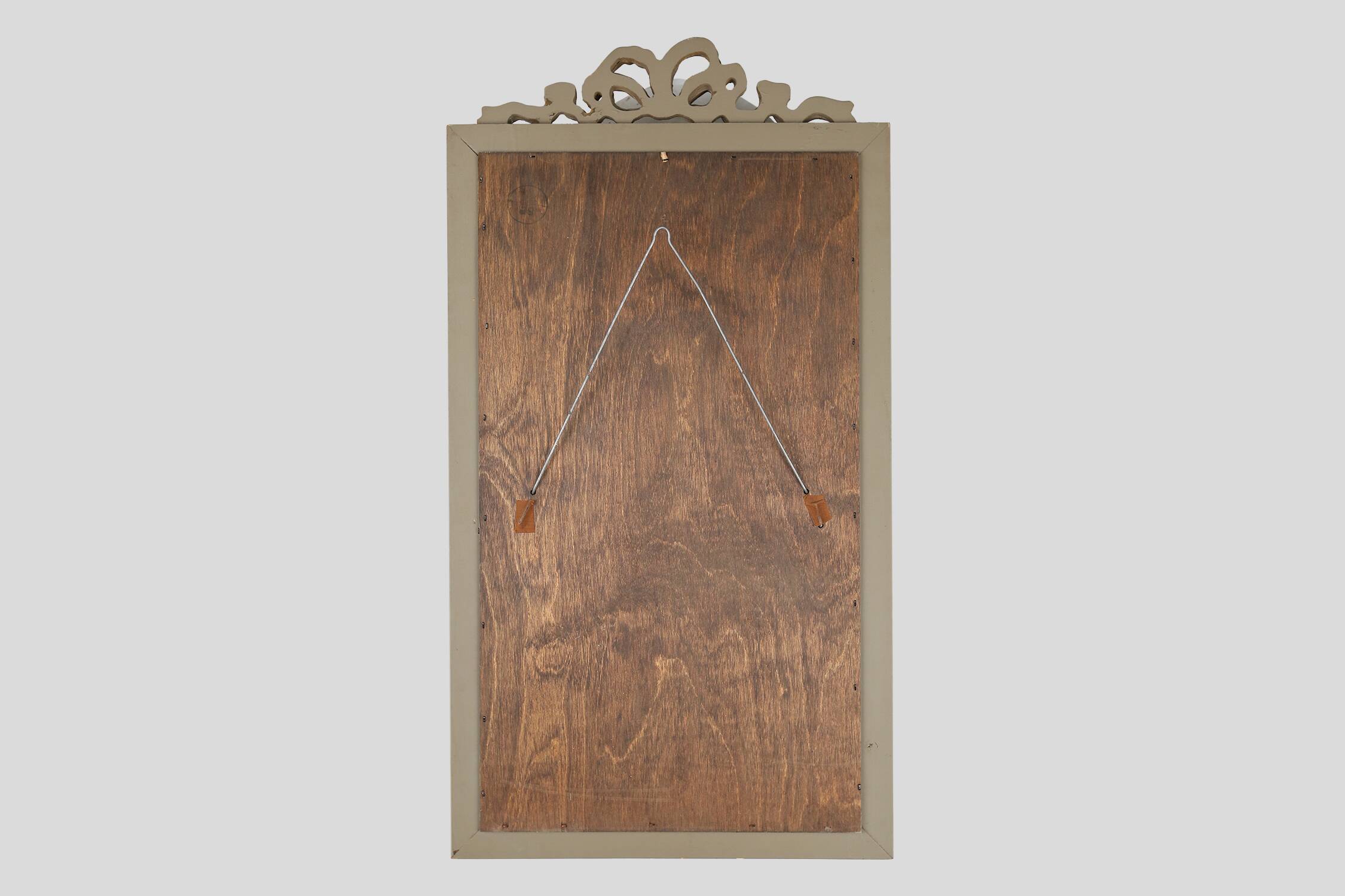 Classic baroque rococo mirror, romantically decorated 18th century style frame, France 1950s