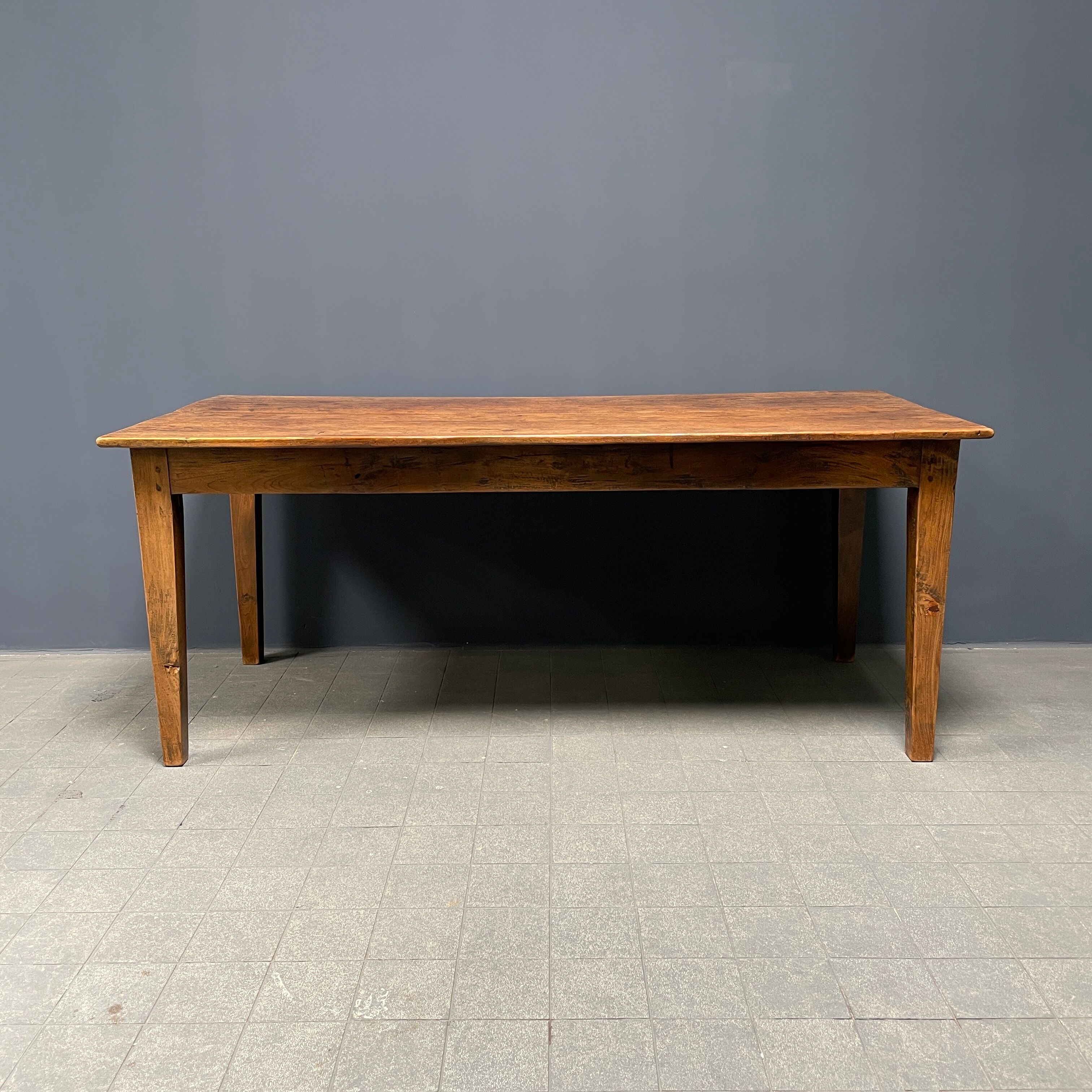 Rustic french farmhouse dining table made of oak and elm
