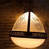 Chandelier, 1920s Holophane pendant light