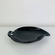 Vide poche céramique noire forme orgnanique, vintage