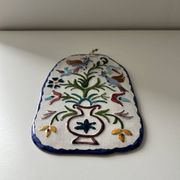Ceramic plaque decorated with birds