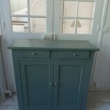 Vintage Parisian sideboard re-enchanted in smoky green.