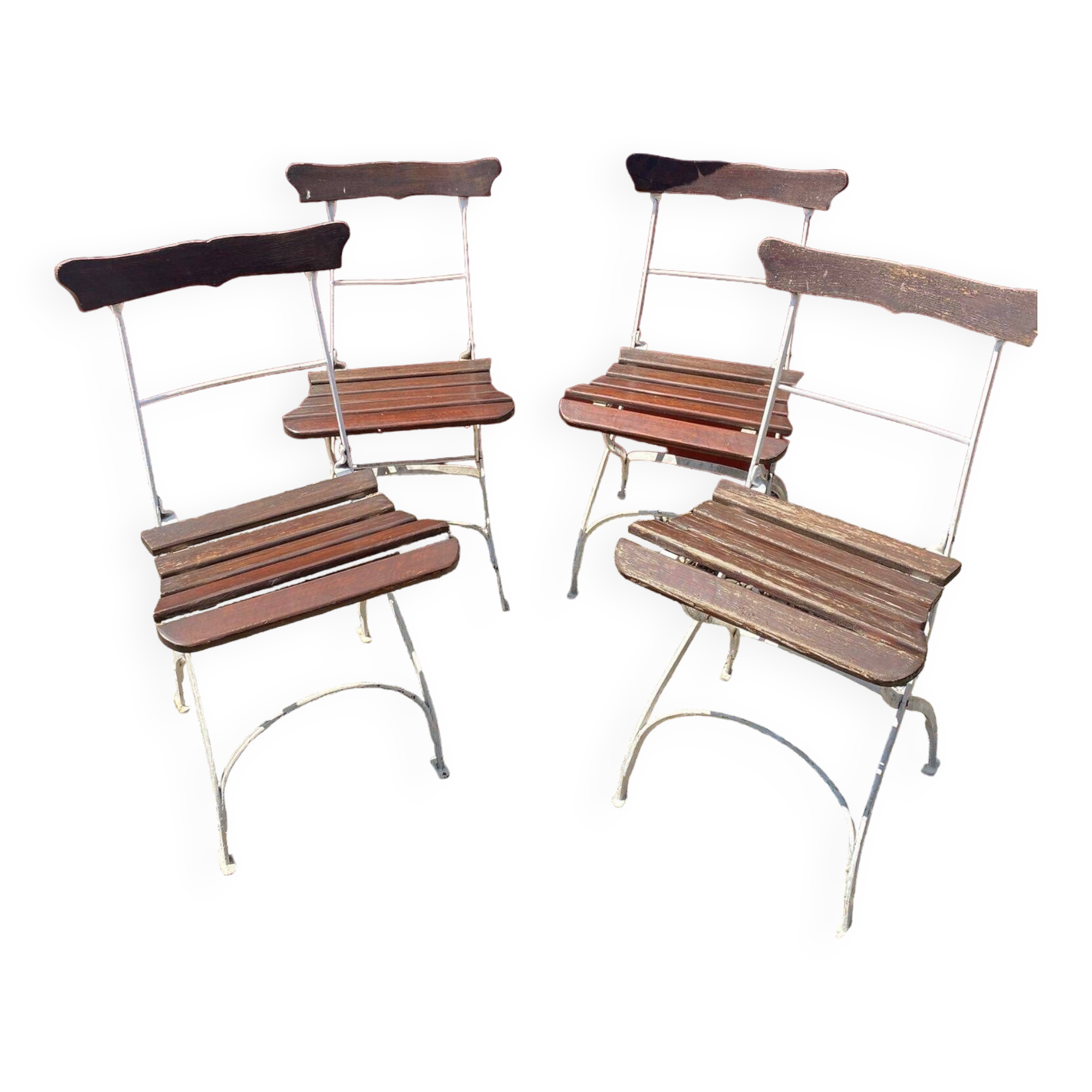 Lot de 4 chaises de jardin / bistrot