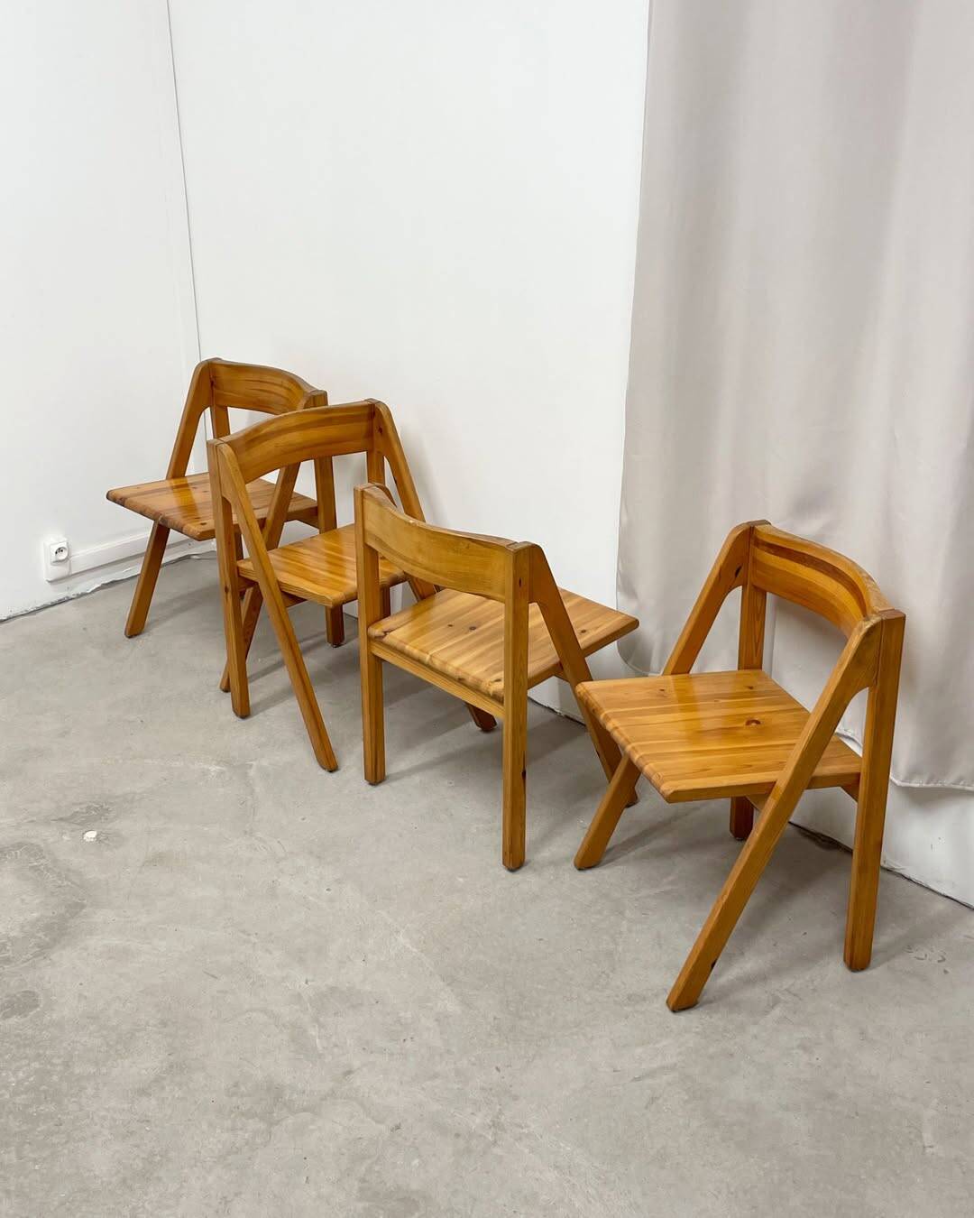 4 Fyrkat chairs, Nissen & Gehl, Denmark, circa 1970