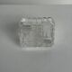 Vintage glass whisky carafe with diamond points H23 L9