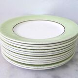 Set 12 flat plates Salins earthenware