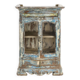 Weathered wooden wall display case