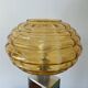 Vintage lamp in amber glass and aluminum