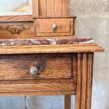 Antique carved oak hairdresser – art deco style