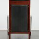 Black cow leather armchair in Art Deco design