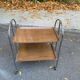 Desserte pliable en acier et bois sur roulettes 80cm