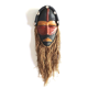 African wooden mask with shells and rope