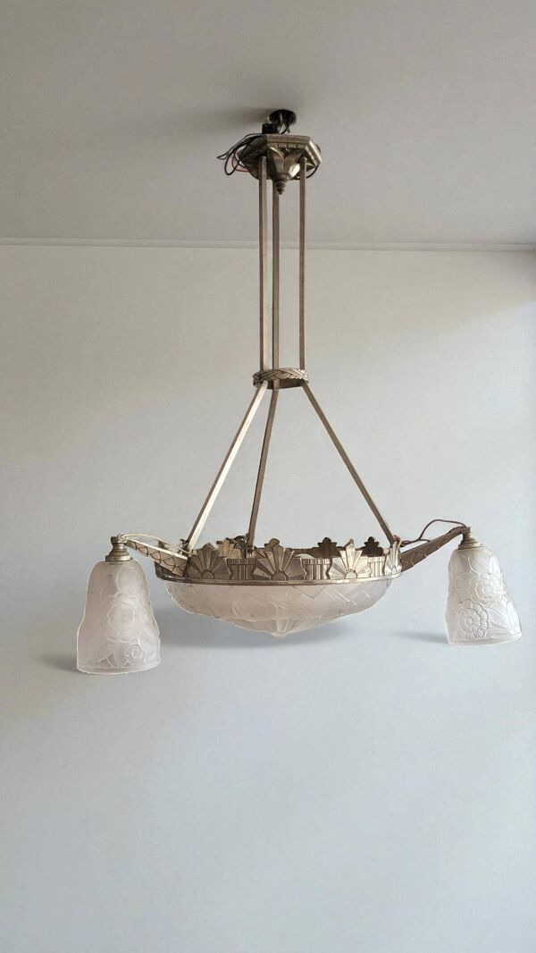 Lustre Art Déco Muller Frères Lunéville 1930