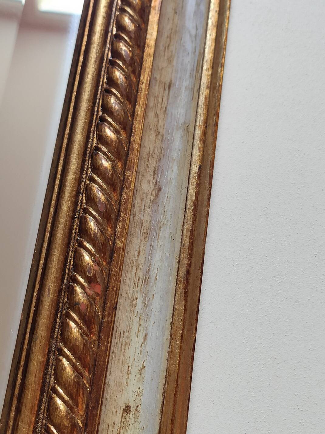 Large painted wood mirror