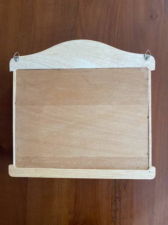Wooden wall-mounted mail and key holder