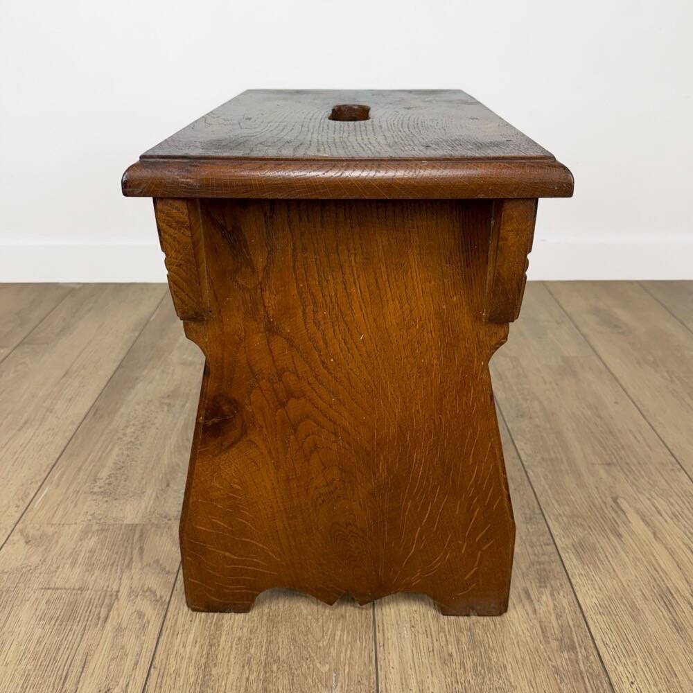 Antique slotted mountain chalet bench