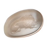 Lion earthenware terrine mold