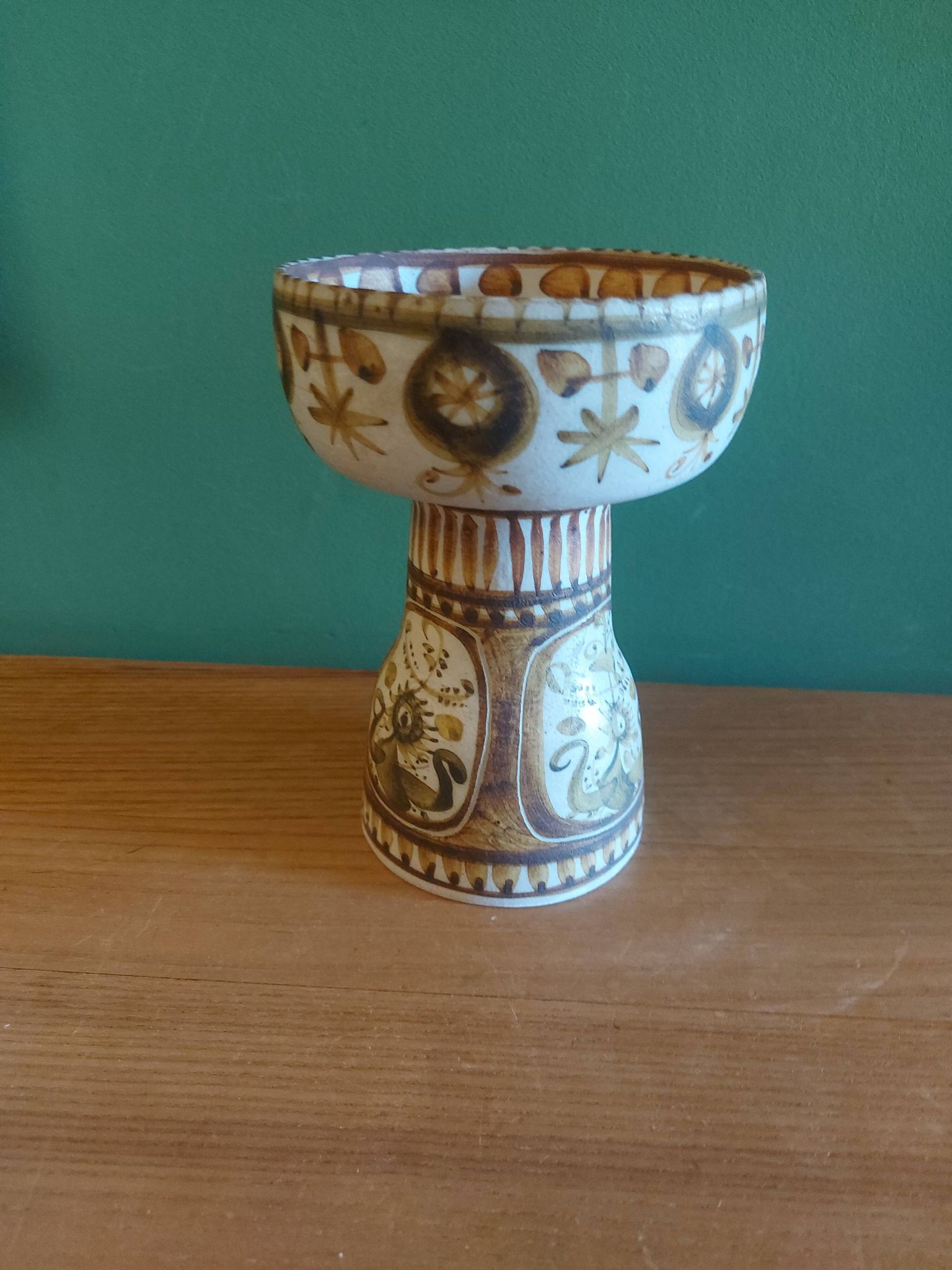 Vintage Keraluc ceramic candle holder