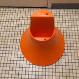 Vintage orange Tam Tam stool – Original stamp – 1970s