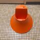 Vintage orange Tam Tam stool – Original stamp – 1970s