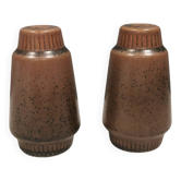 Salière et poivrière en grès de Knabstrup, Danemark, 1966-1972