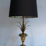 Neoclassical Palm Tree Table Lamp in Brass in the Style of M
