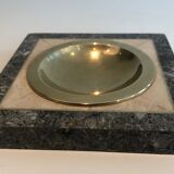 Neoclassical style pocket empty in faux-marble and brass. french work. around 1970