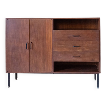 Mid Century Modern Rosewood Sideboard with Drawers, Italy 1970s