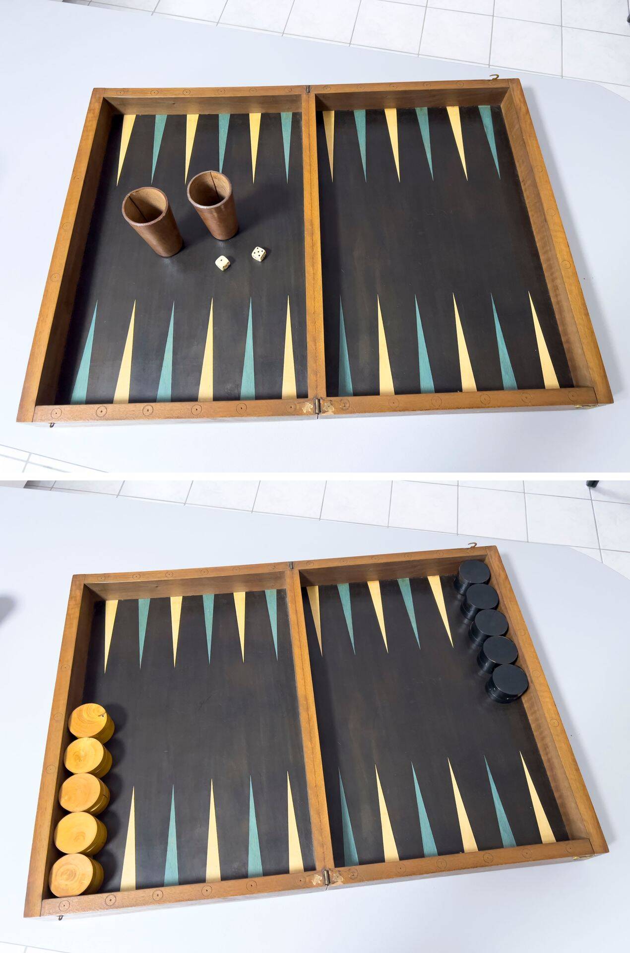 Jeu de jacquet (backgammon) et échec ancien
