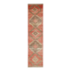 Vintage Turkish Hand-Knotted Wool Cotton Red Runner Rug 85x386