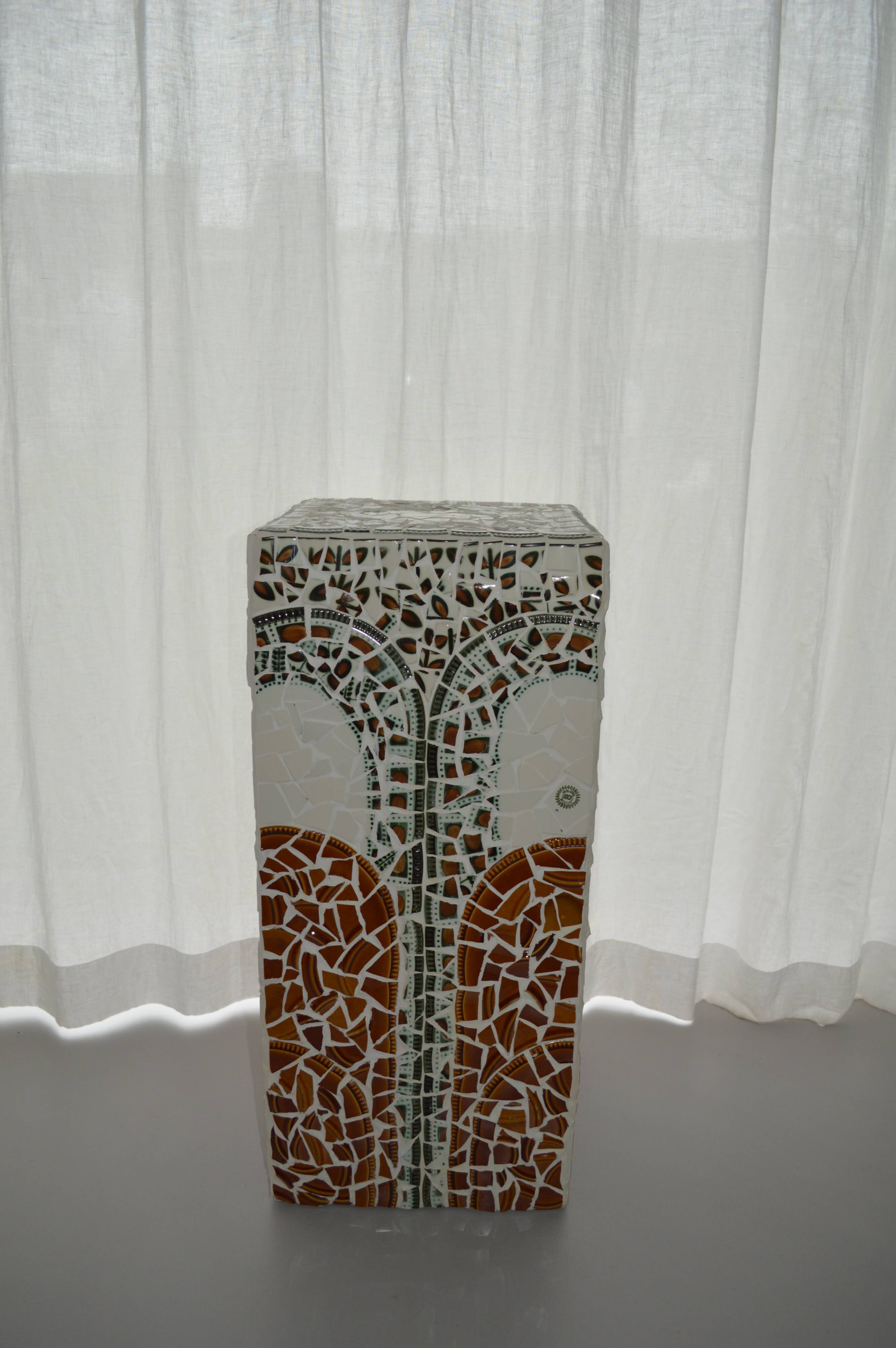 Mosaic column stele from the 1970s