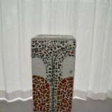 Colonne stèle en mosaïque années 70