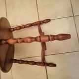 Vintage wooden tripod stool