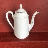 Limoge coffee service, silver fillet